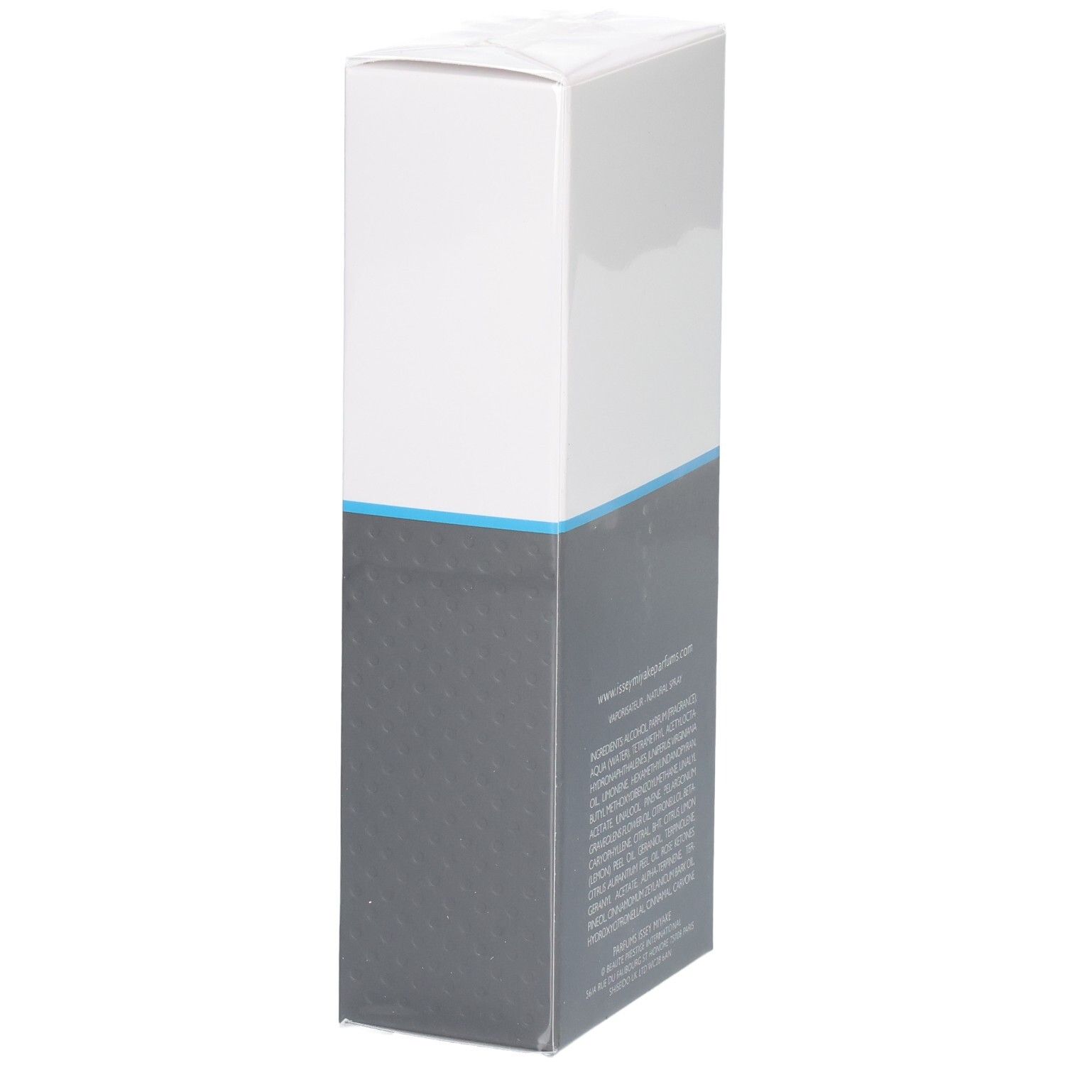 Issey Miyake L'Eau d'Issey Pour Homme Sport Eau de Toilette 50ml, vista laterale con ingredienti.