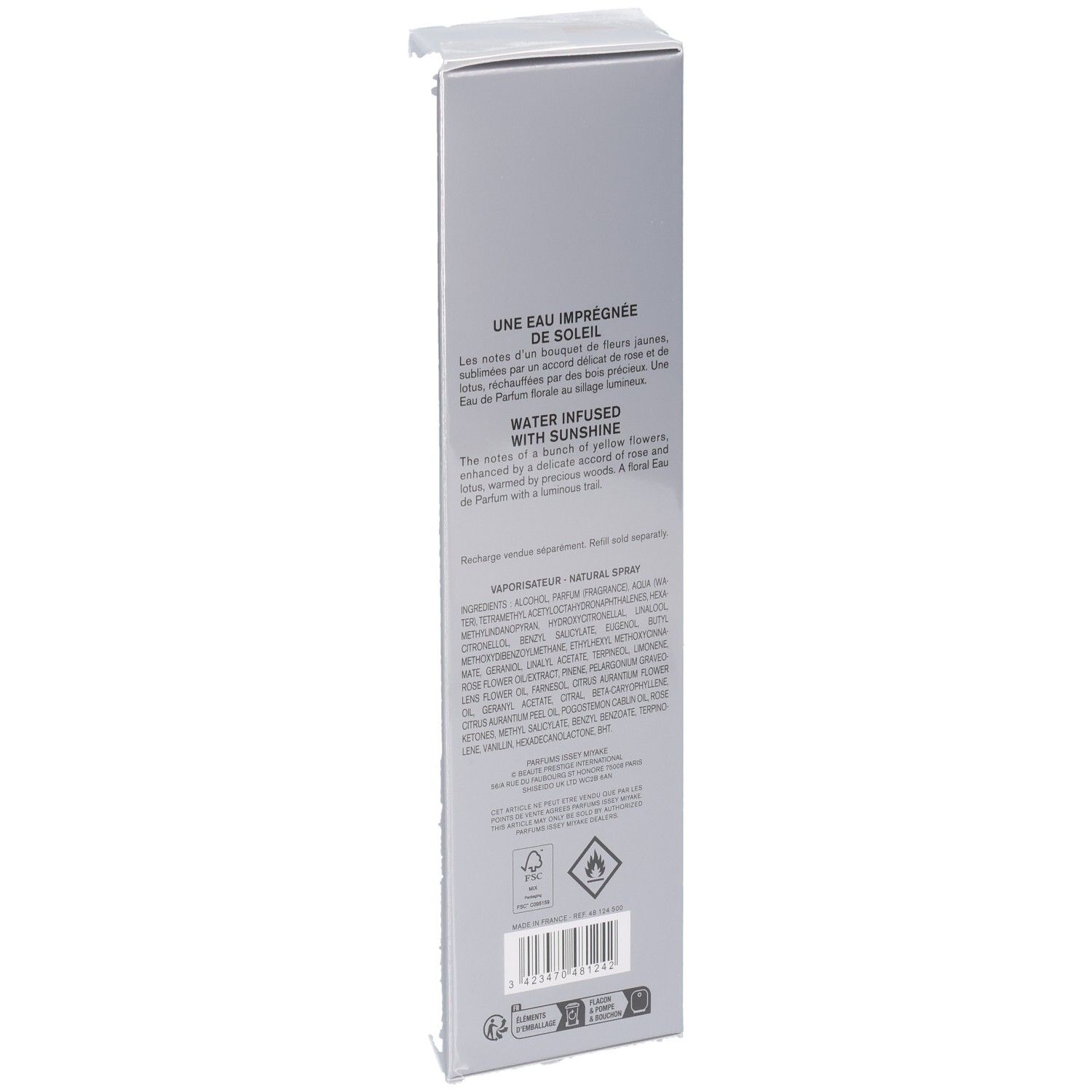 Issey Miyake L'Eau d'Issey Eau de Parfum Spray ricaricabile.