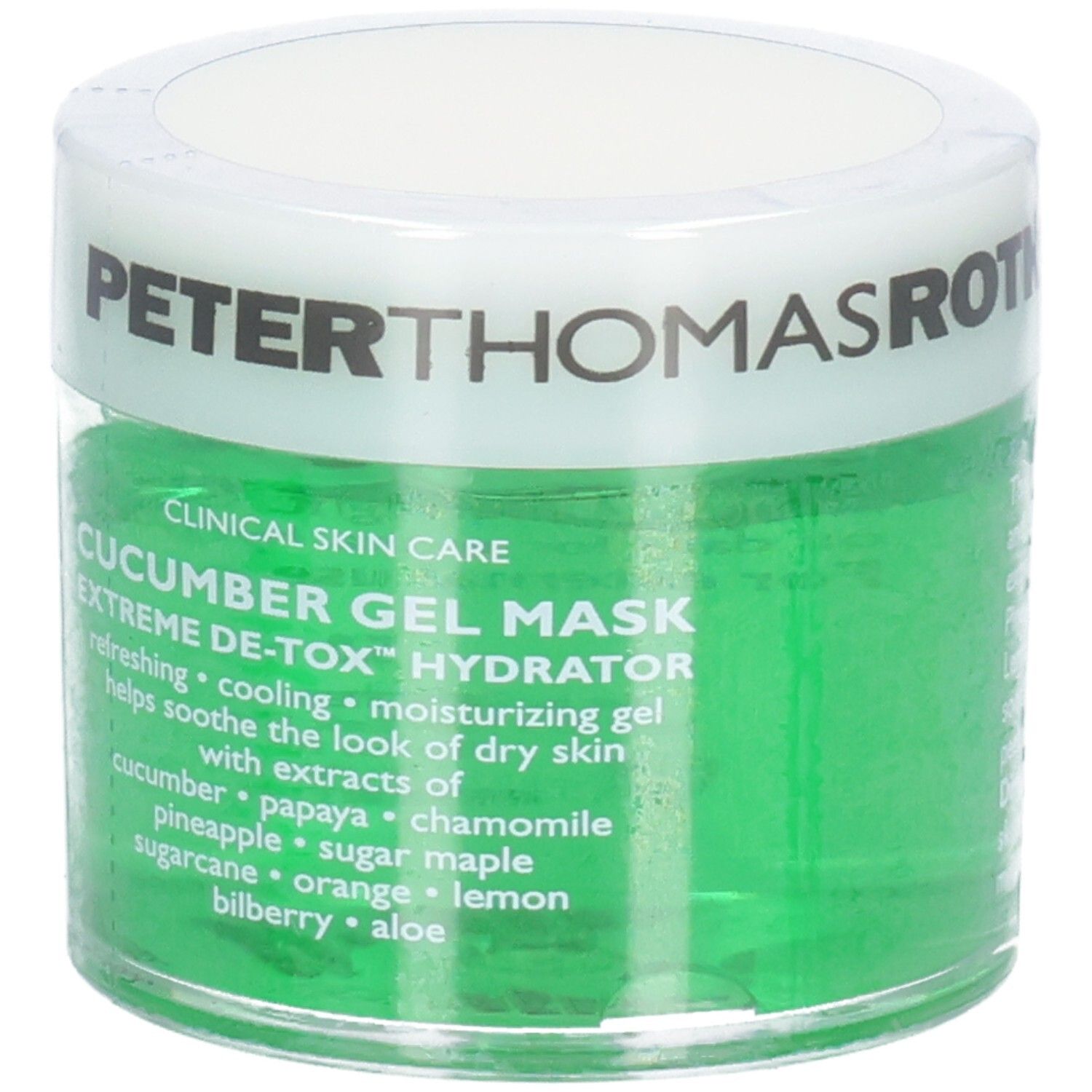 Maschera Gel Cetriolo Peter Thomas Roth Extreme De-Tox Hydrator. Gel rinfrescante, idratante e detox al cetriolo.