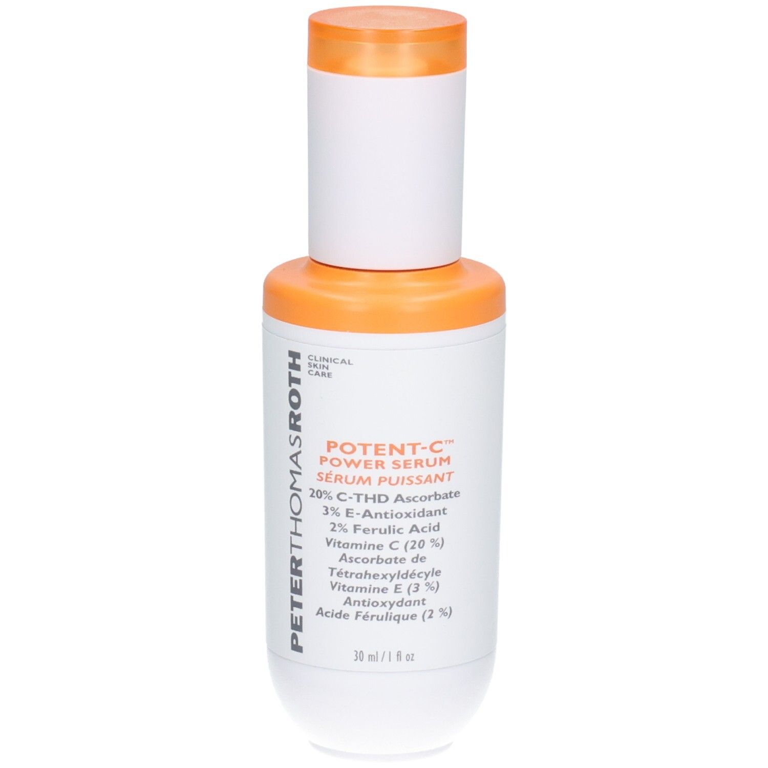 Flacone Peter Thomas Roth Potent C Power Serum, vista frontale.
