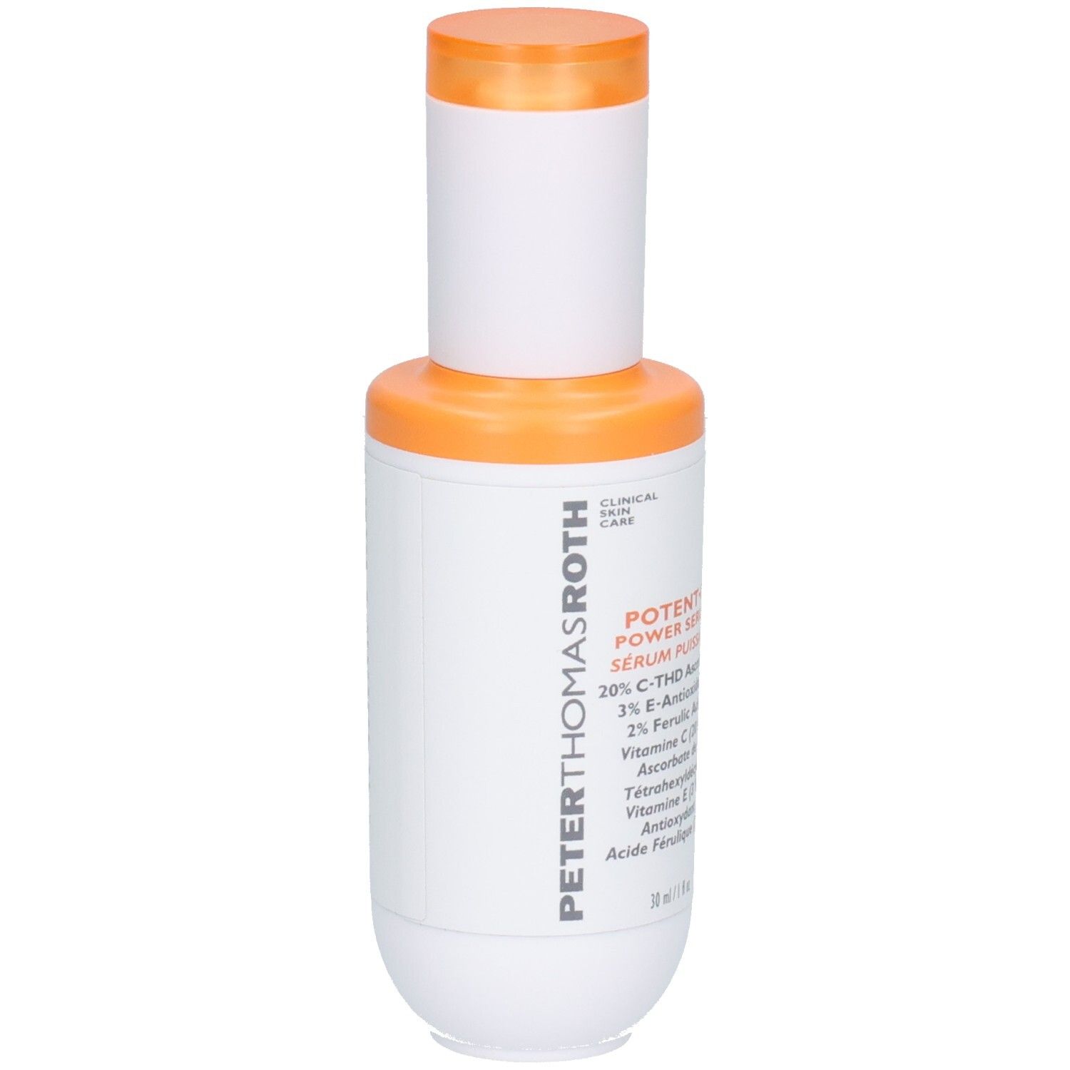 Flacone Peter Thomas Roth Potent C Power Serum, vista laterale.