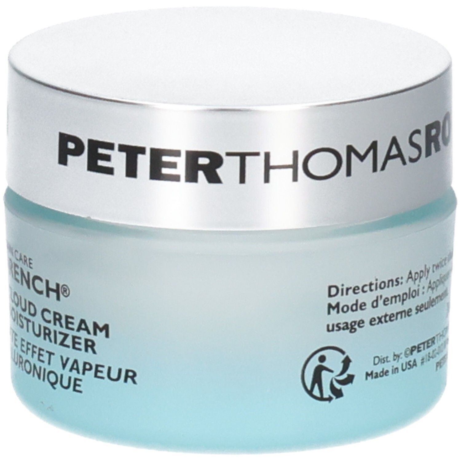 Crema idratante Peter Thomas Roth Water Drench Hyaluronic Cloud Cream, lato anteriore con nome del prodotto.