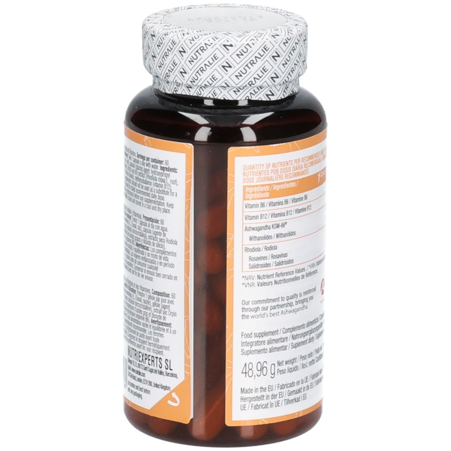 Nutralie Ashwagandha Complex KSM-66: KSM-66 è l'estratto di radice di Ashwagandha più studiato clinicamente.