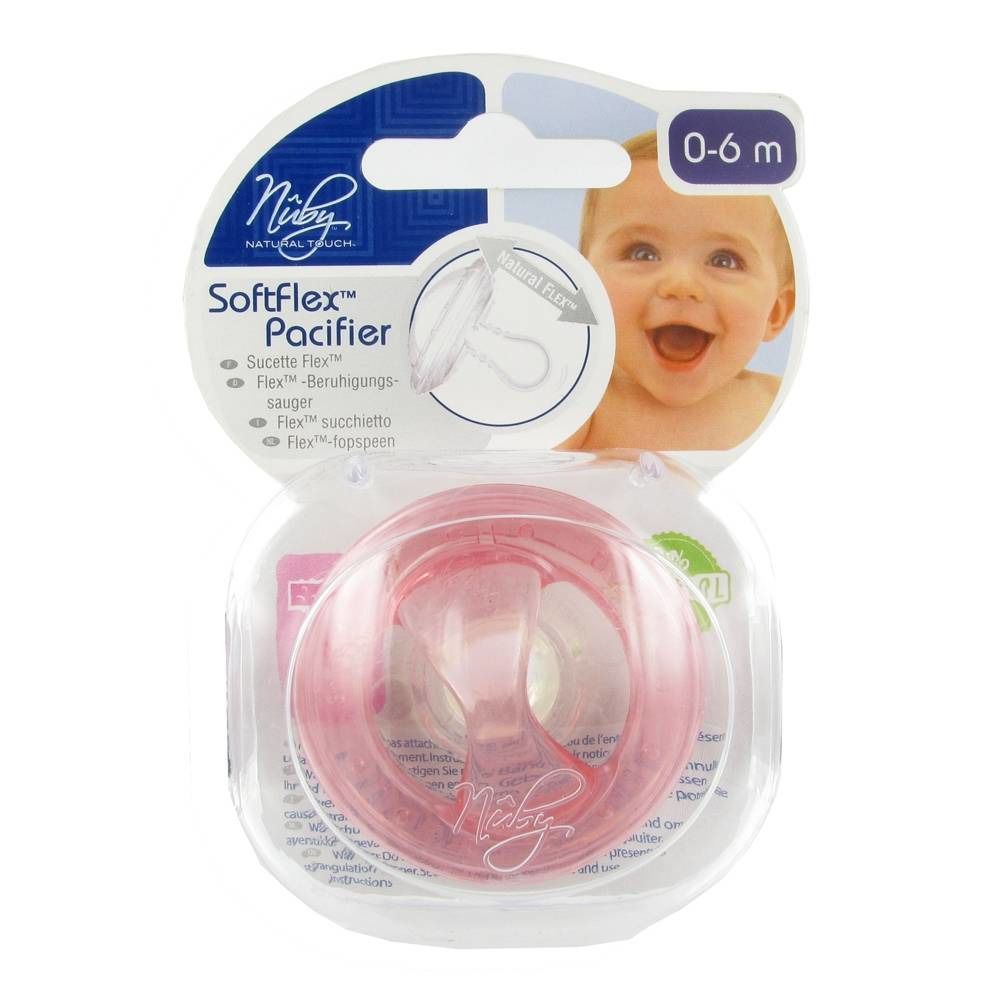Nuby Natural Touch SoftFlex Pacifier Cherry 0-6m Pink