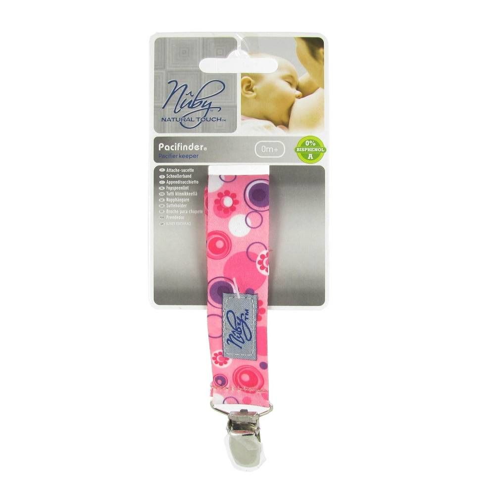 Nuby Natural Touch Soother Ribbon Pink
