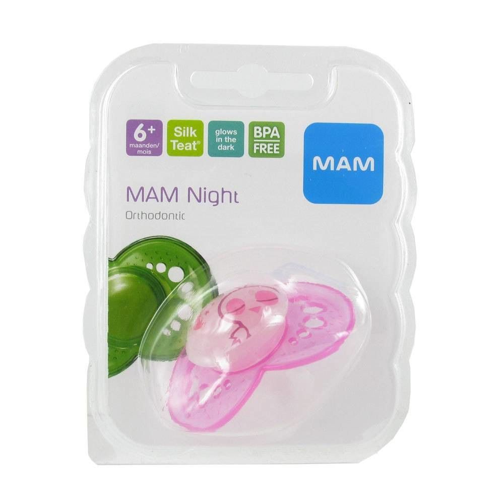 Dodie Mam Soother Night 2 Age + 6M Pink
