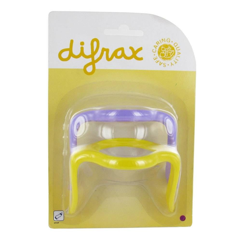Difrax Grip for Feeding Bottle S Natural Big+Small Yellow/Purple