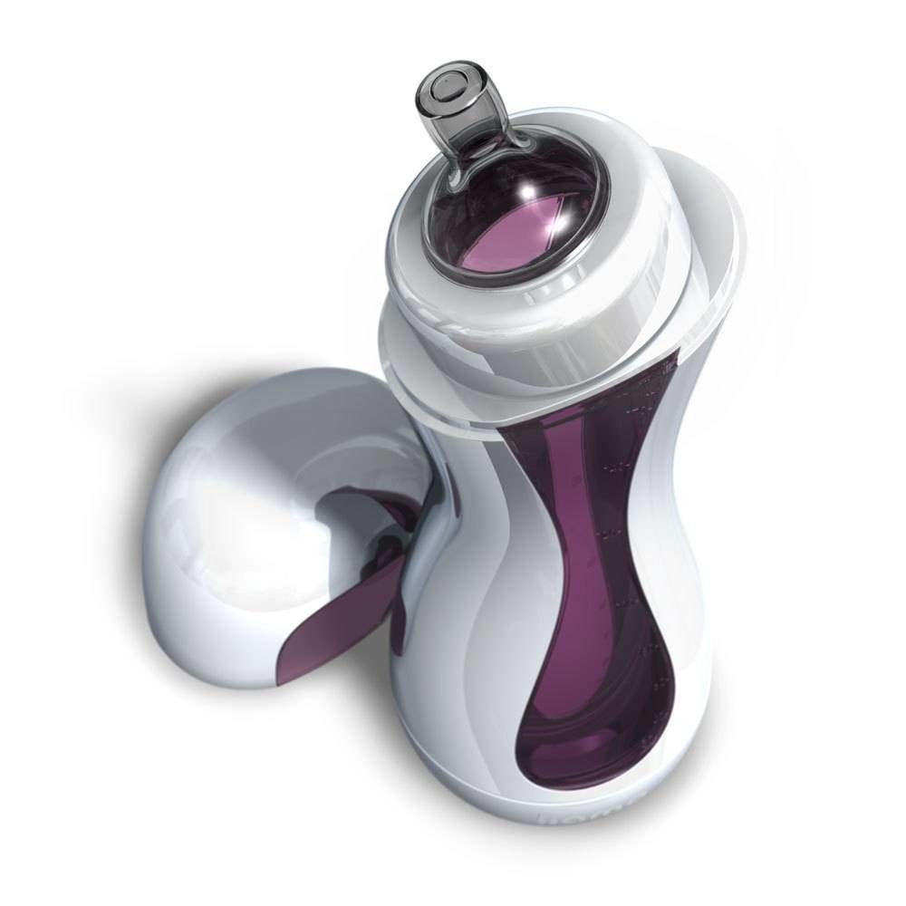 iiamo Go Self-Heating Baby Bottle White/Pink