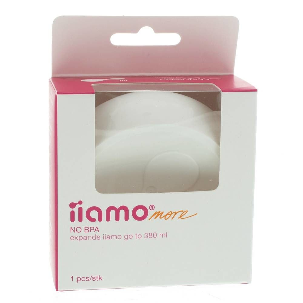 Confezione con ricambio. Finestra. Scritta: iiamo more, NO BPA.