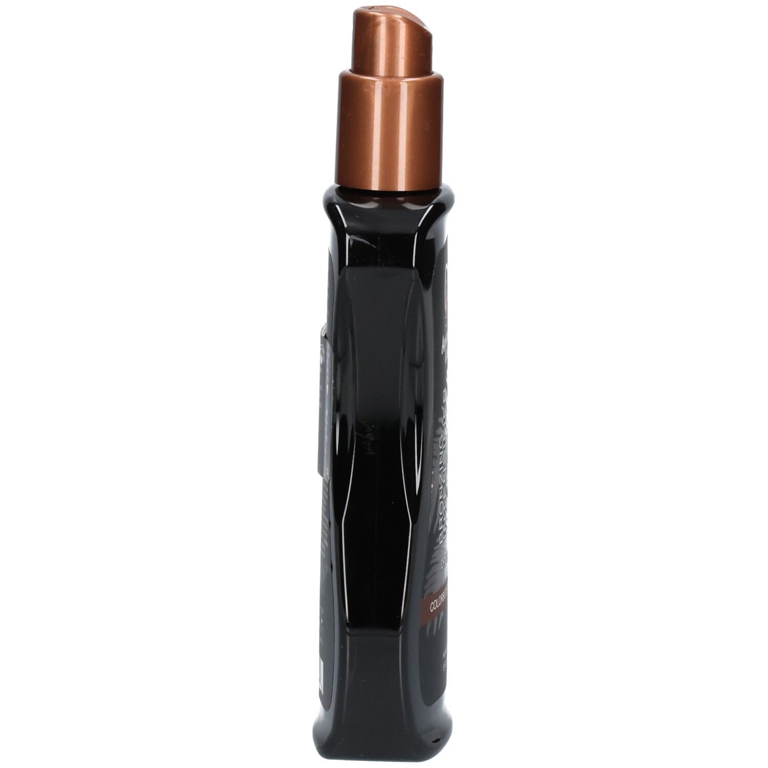 Vista laterale della bottiglia Australian Gold Bronzing Intensifier Dry Oil Spray.