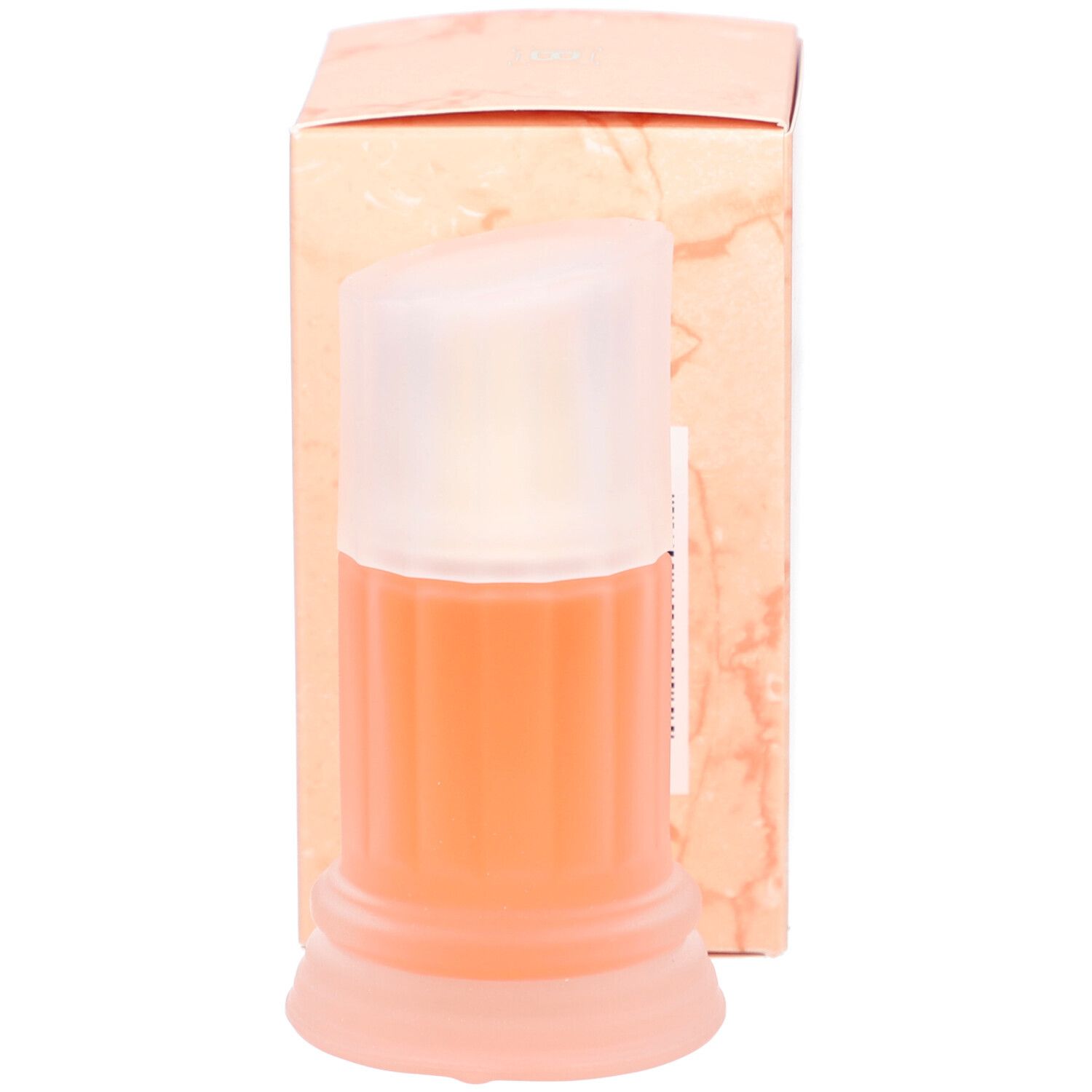 Flacone di profumo e scatola. Flacone con tappo bianco, scritta ROMA. Scatola con scritta ROMA.