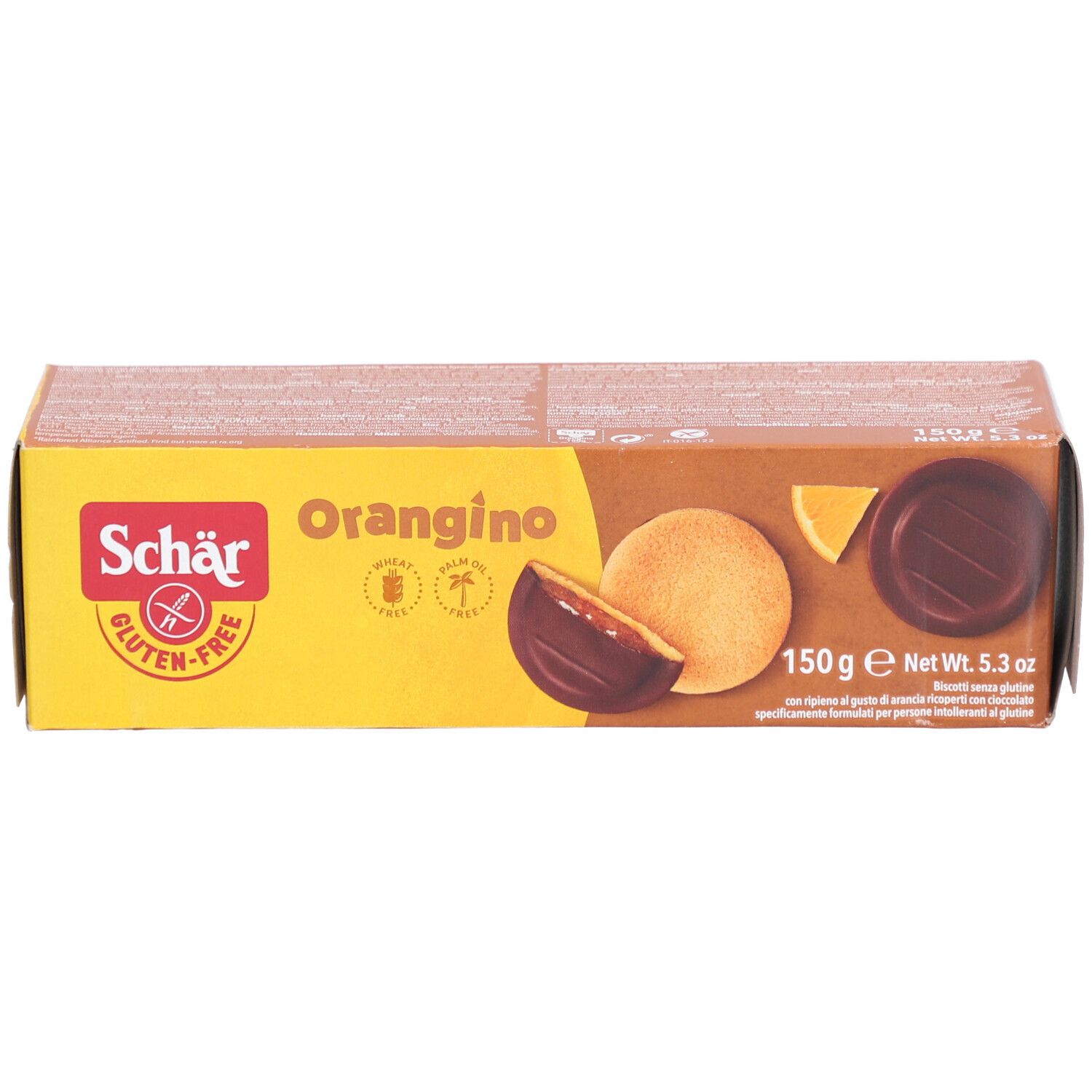 Biscotti Orangino con Ripieno al Gusto di Arancia Senza Glutine - Schär