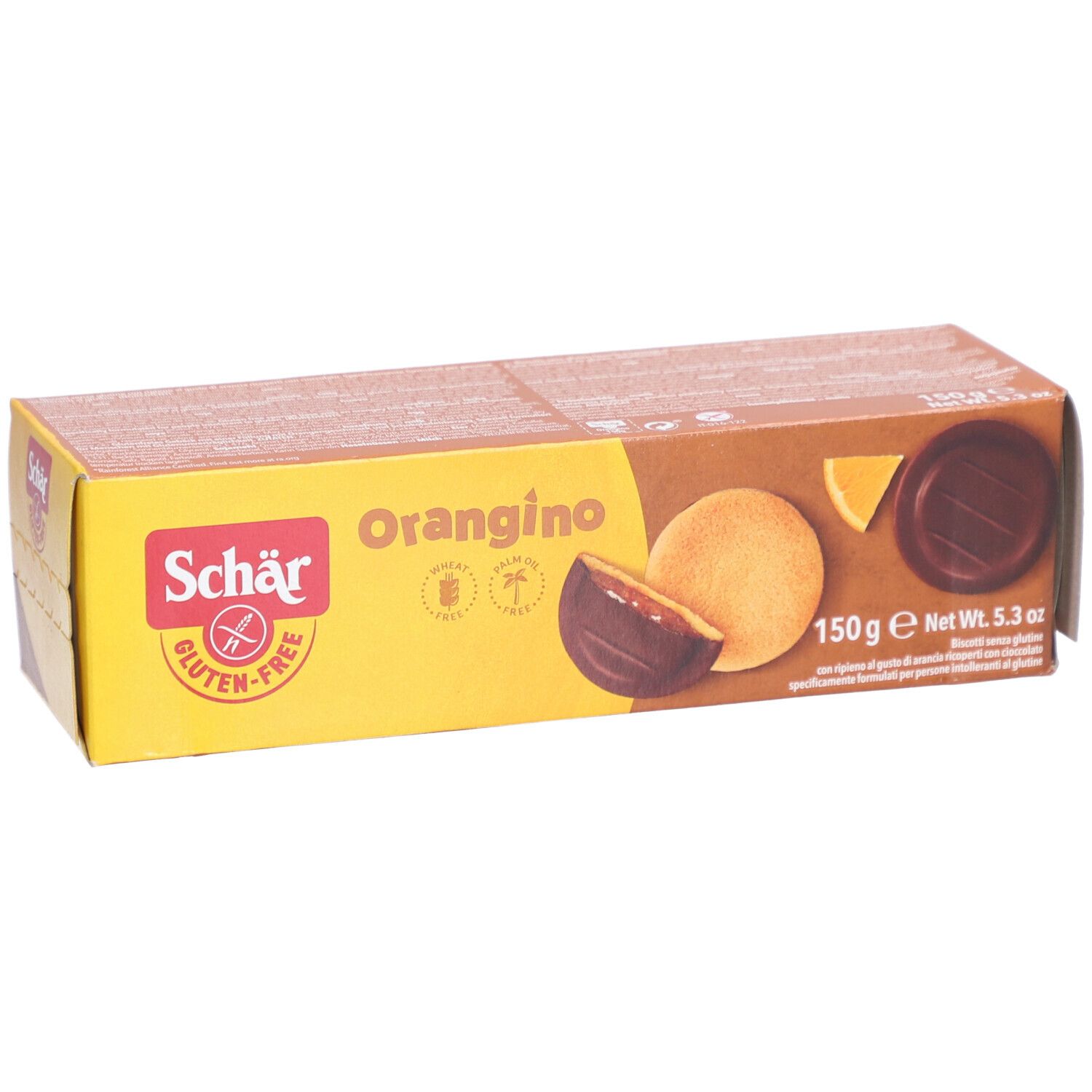 Biscotti Orangino con Ripieno al Gusto di Arancia Senza Glutine - Schär