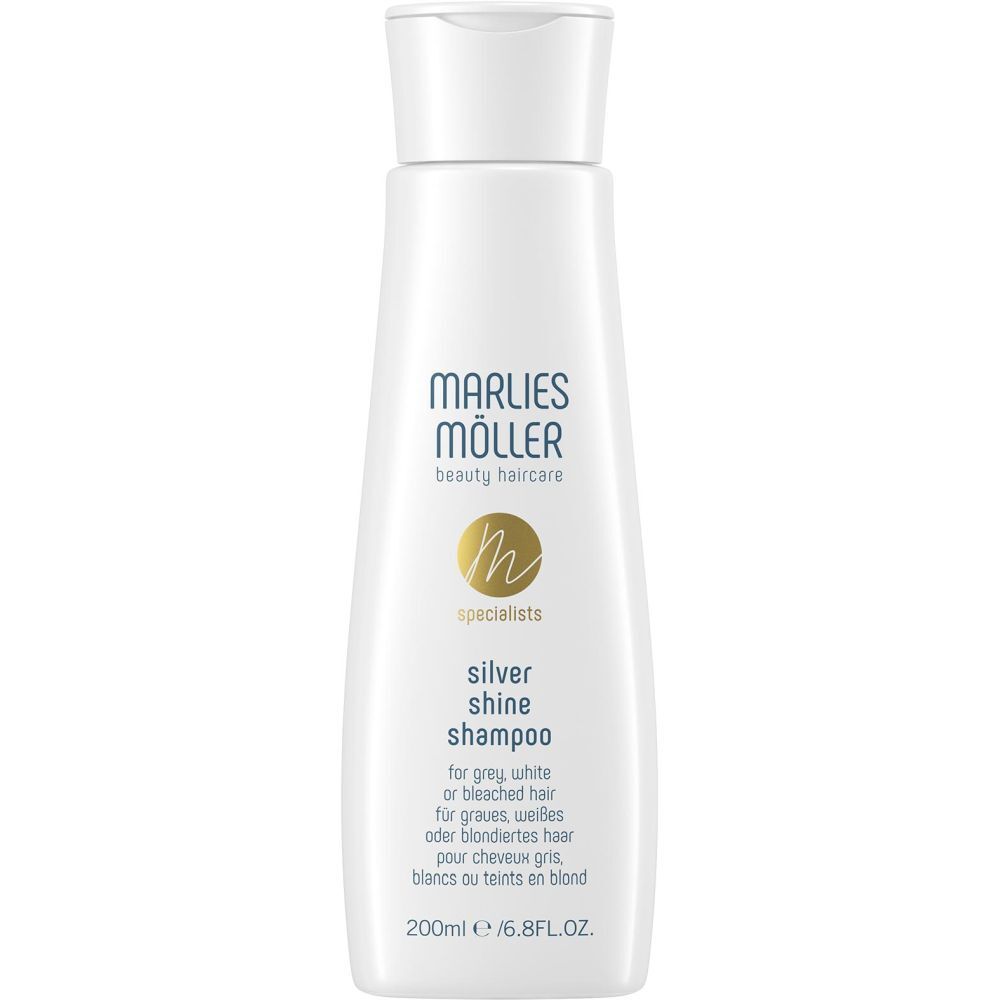 Shampoo bianco Marlies Möller. Silver Shine Shampoo per capelli grigi, bianchi o decolorati. 200ml.