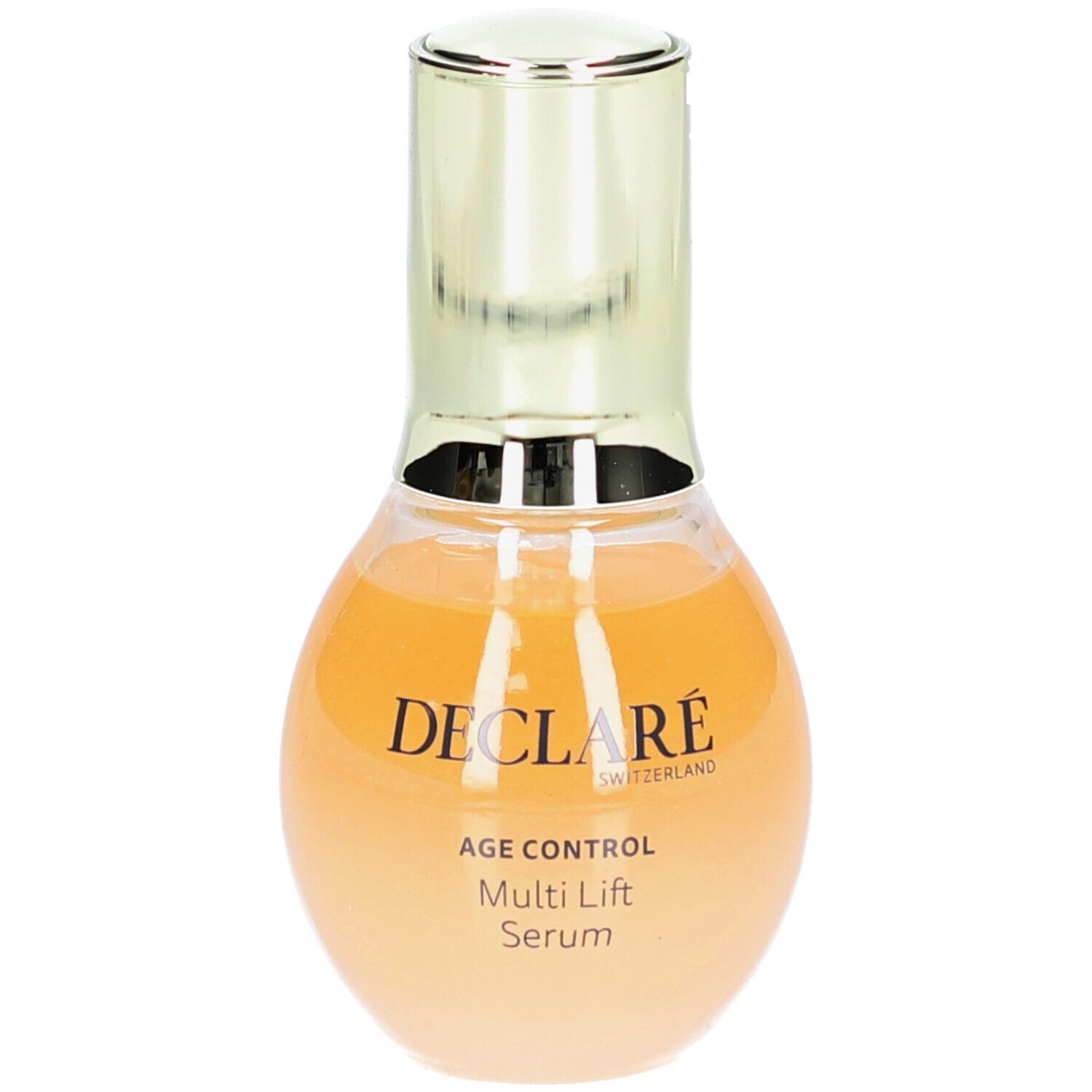 Siero Declaré Age Control Multi Lift. Flacone con tappo dorato. Liquido giallo-arancio.