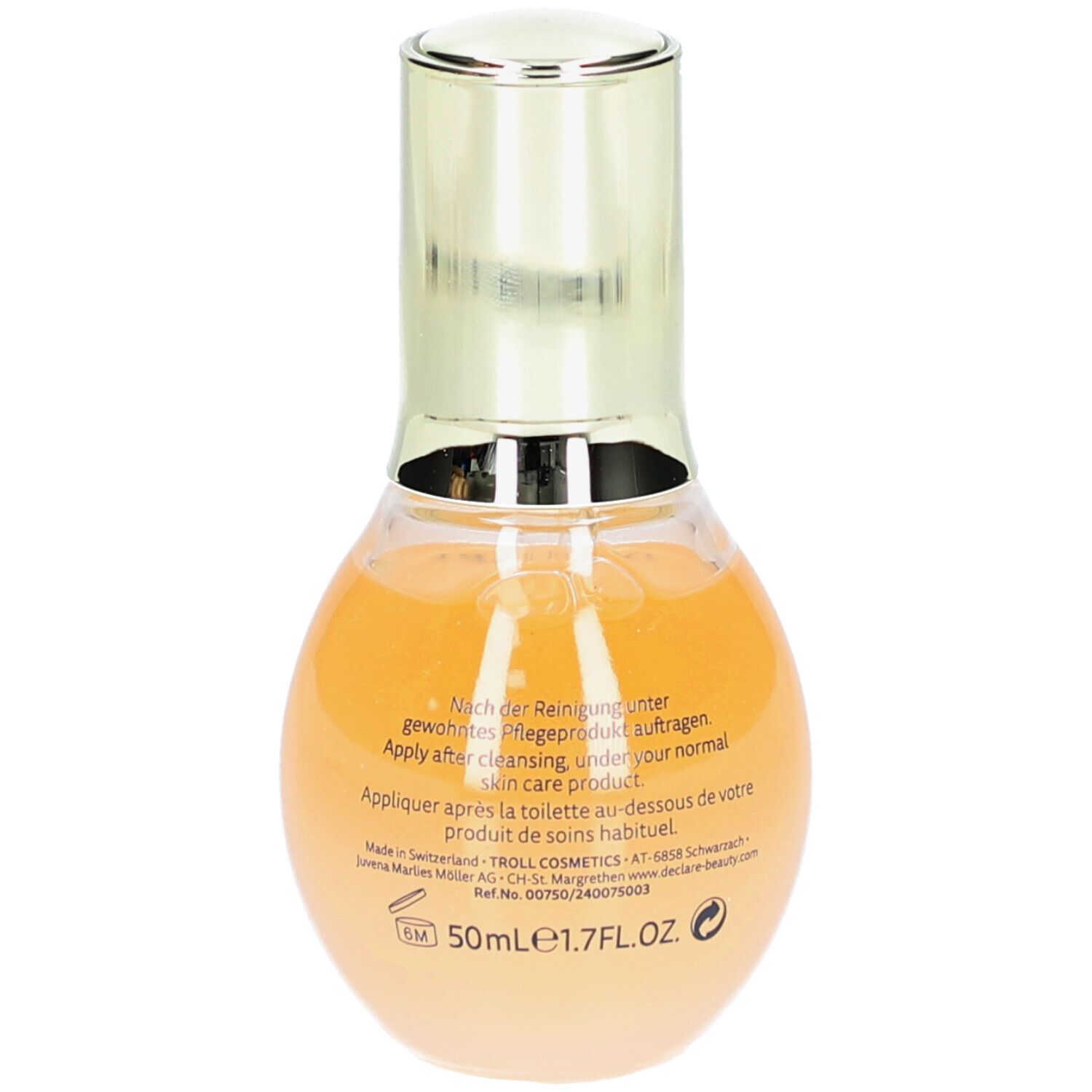 Siero Declaré Age Control Multi Lift. Retro del flacone con testo. 50ml/1.7FL.OZ.