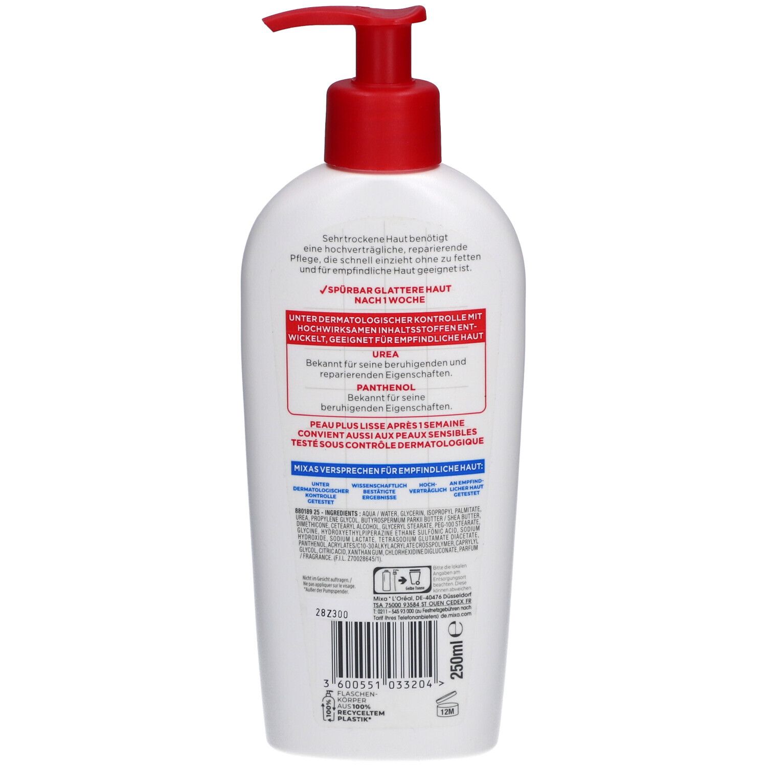 Mixa Urea Cica Repair Body Milk, latte corpo lenitivo e protettivo
