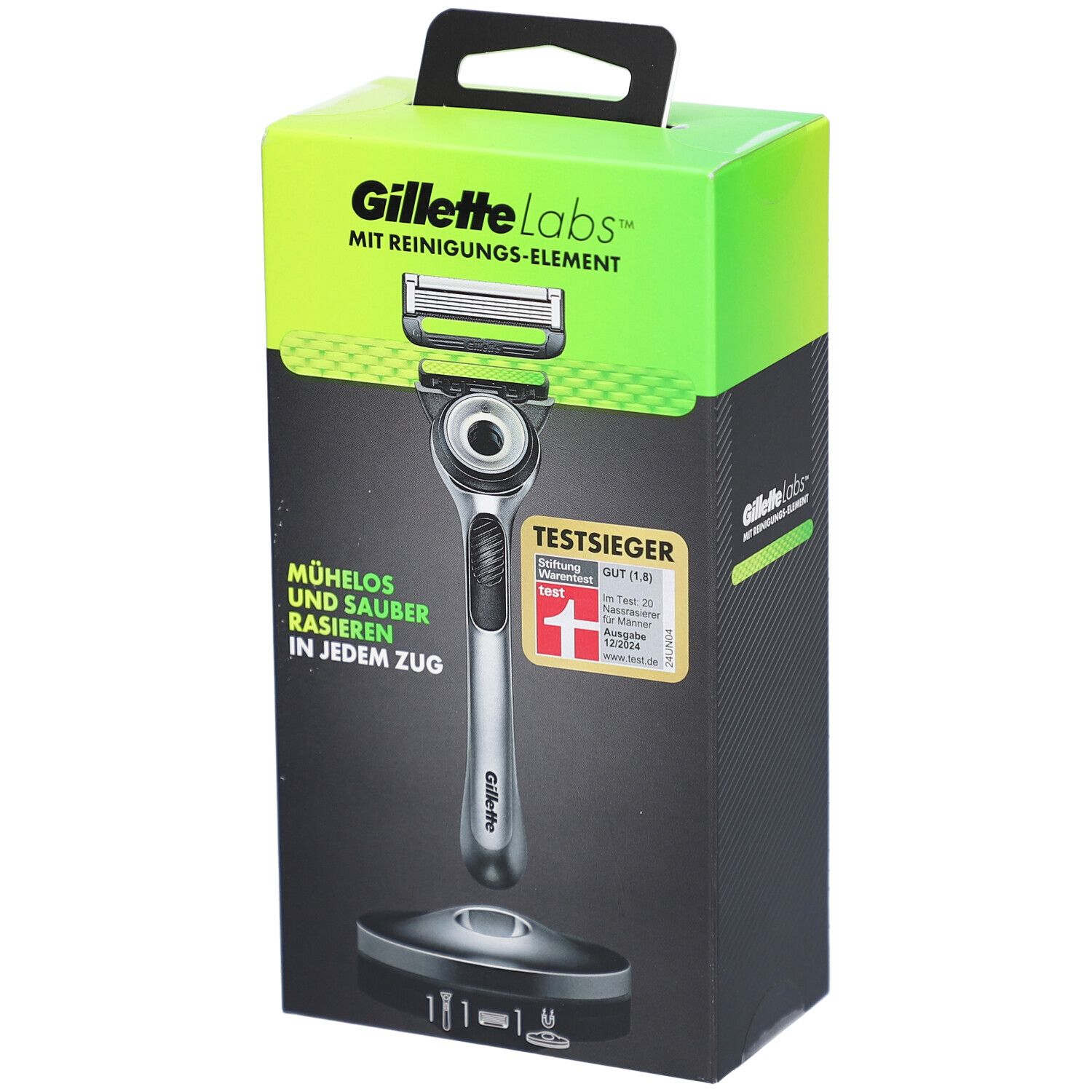 GilletteLabs, rasoio con elemento pulente, 1 manico 1 lama