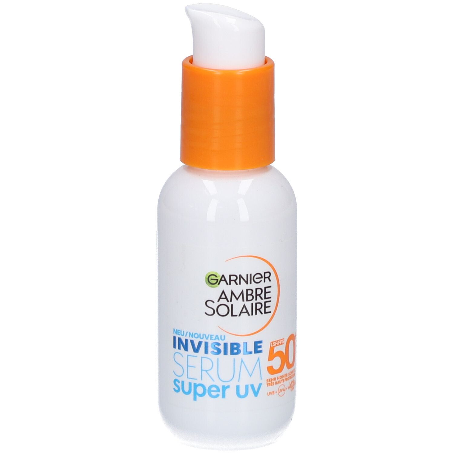 Siero Garnier con fattore di protezione solare 50+, protezione UVA e UVB, per tutti i tipi di pelle