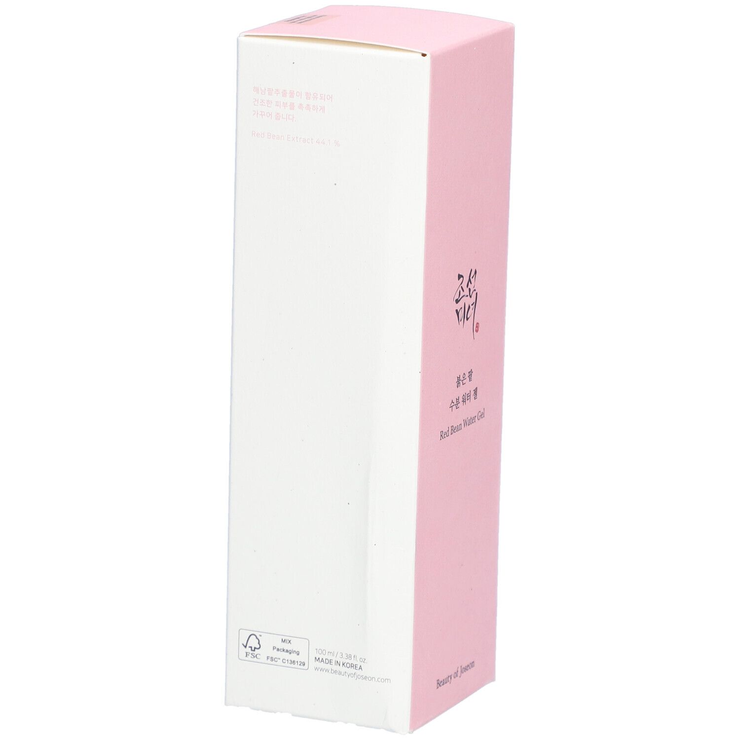 Retro della confezione rosa. Testo in coreano. Logo FSC.