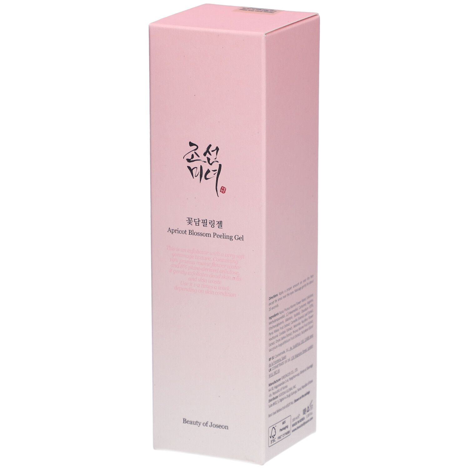 Confezione rosa con logo e testo asiatico. Nome del prodotto e marchio Beauty of Joseon visibili.