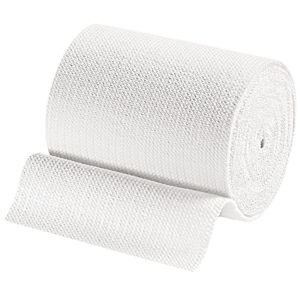 Idealbinda bianca, arrotolata. Tessuto a trama.