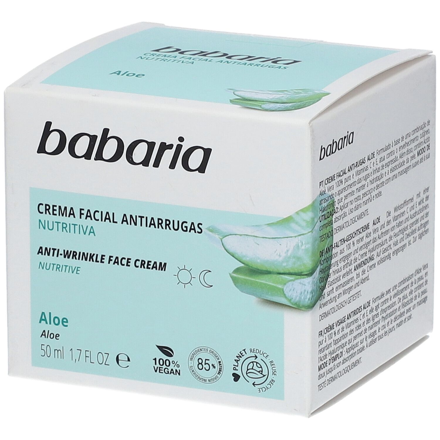 Babaria Crema viso antirughe naturale all'aloe vera