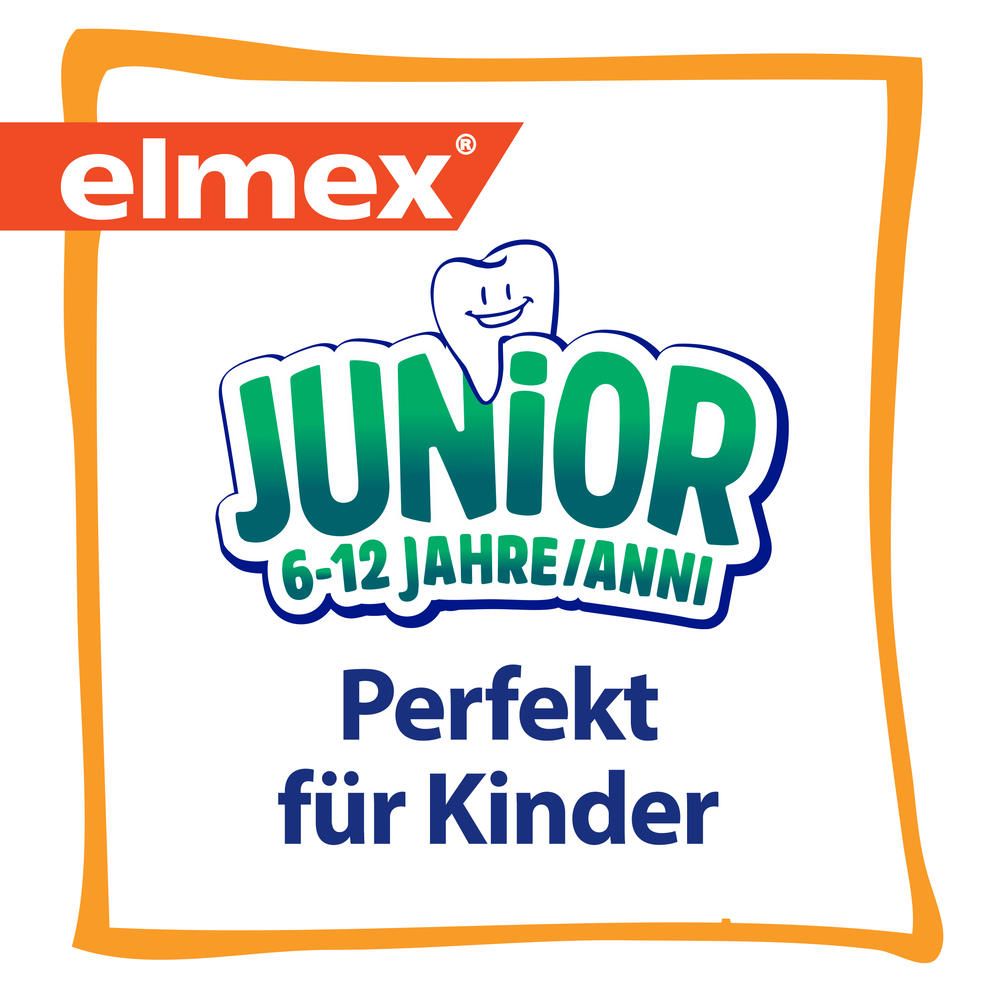 Dentifricio Elmex Junior per bambini da 6-12 anni. "Perfetto per bambini".