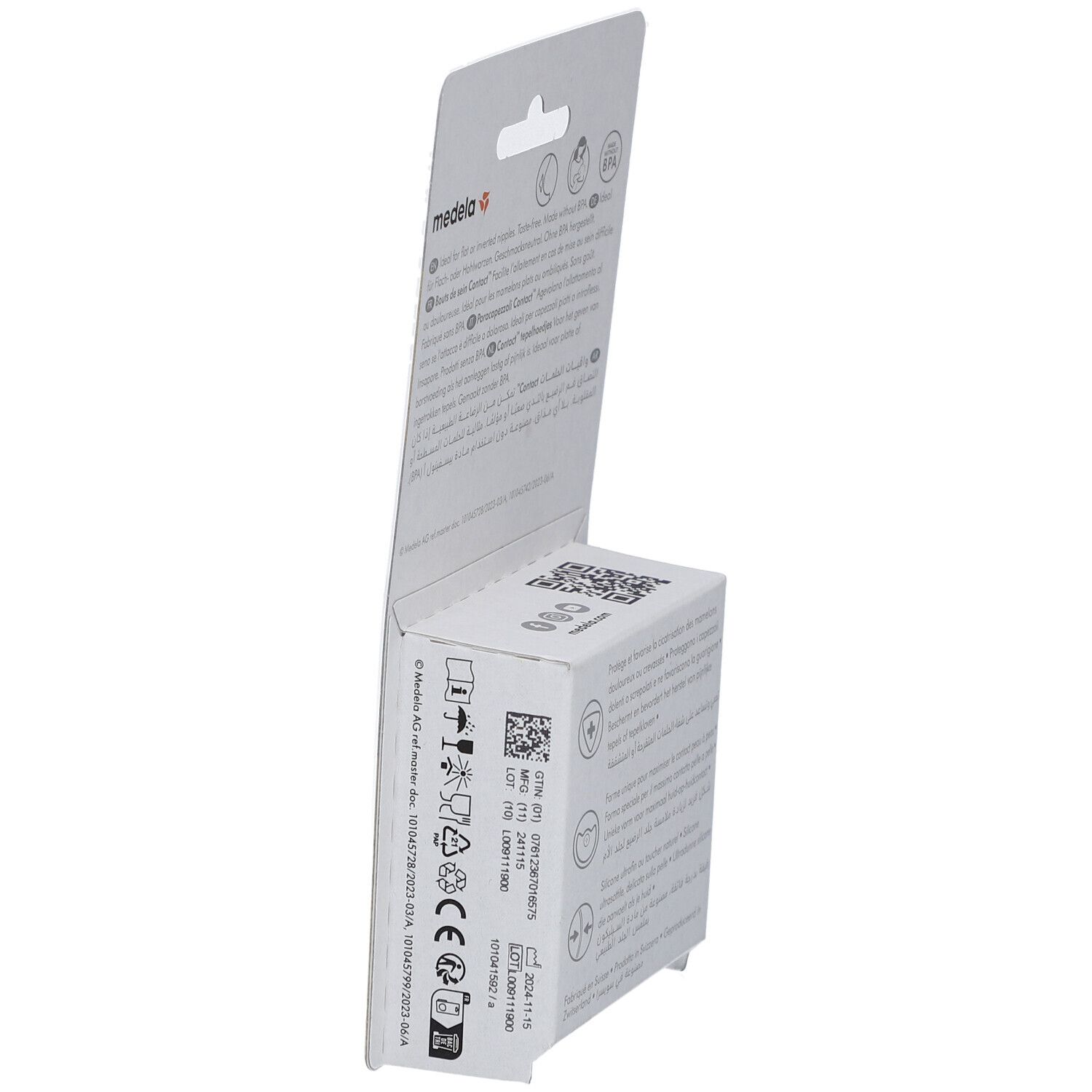 Vista laterale della confezione con informazioni sul prodotto. Marchio e nome del prodotto visibili.