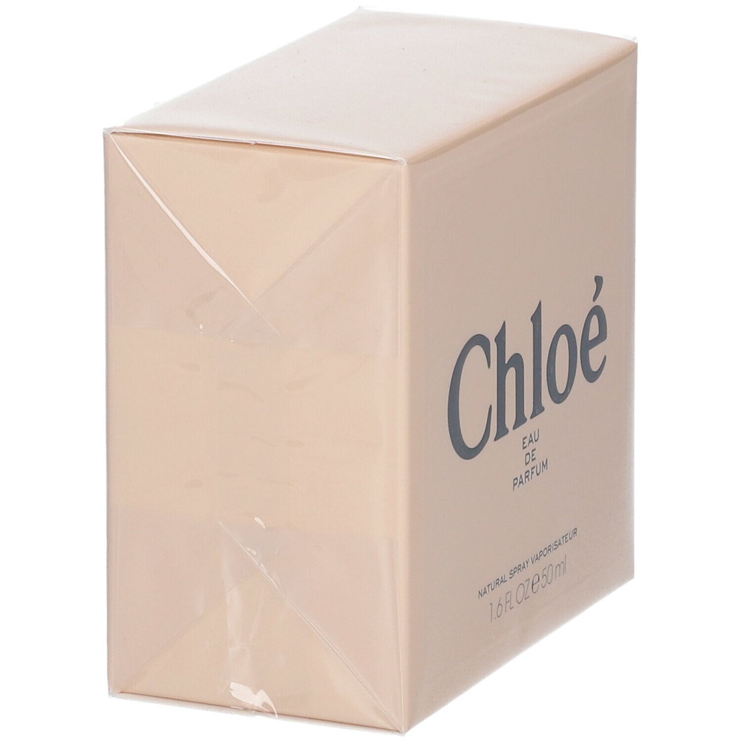 Scatola beige con logo Chloé. Eau de Parfum, Natural Spray Vaporisateur. Confezionata in pellicola.