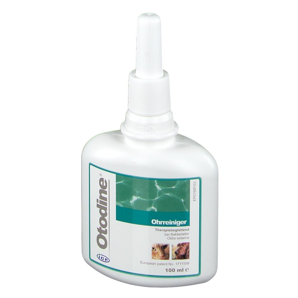 Confezione Otodine®. Vista frontale della scatola bianca con nome e informazioni sul prodotto.