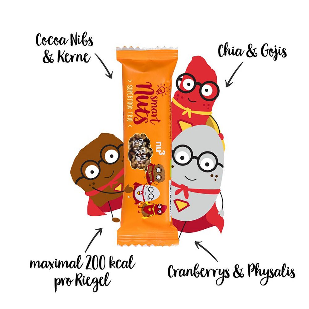 nu3 Bio Smart Nuts Superfood Trio, Barretta