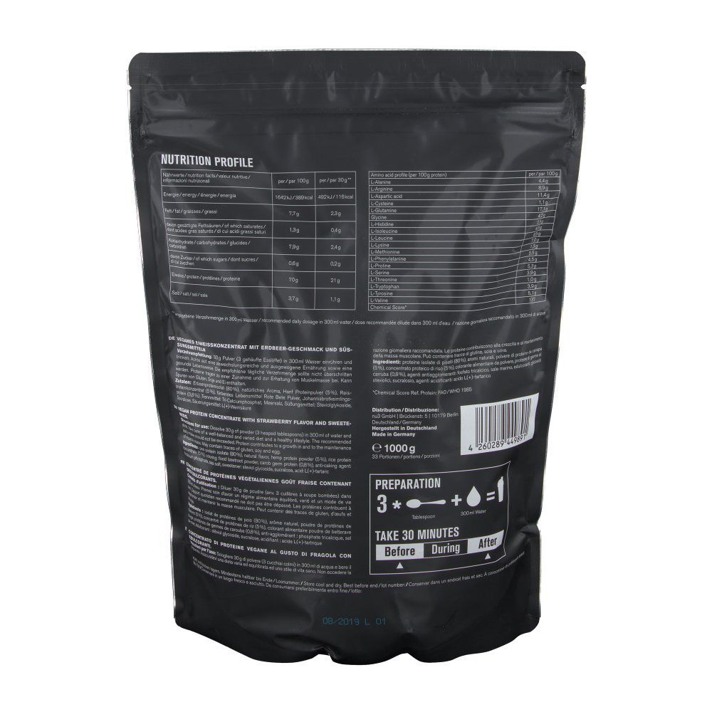 nu3 Vegan Protein 3K Shake, Fragola