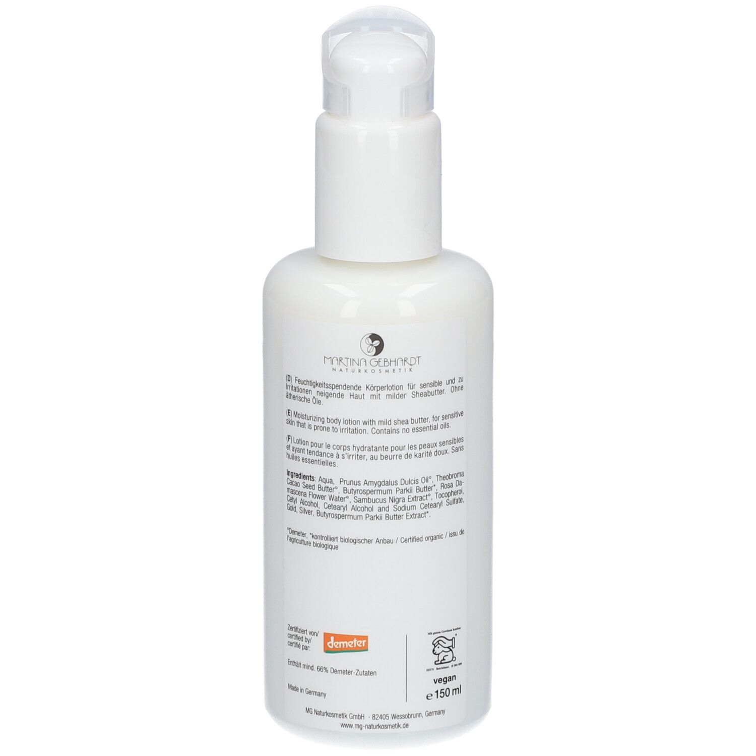 Martina Gebhardt Cosmetici Naturali Burro di Karité Lozione per il corpo 150 ml