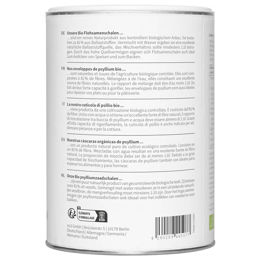 nu3 Bucce di Psyllium Organico