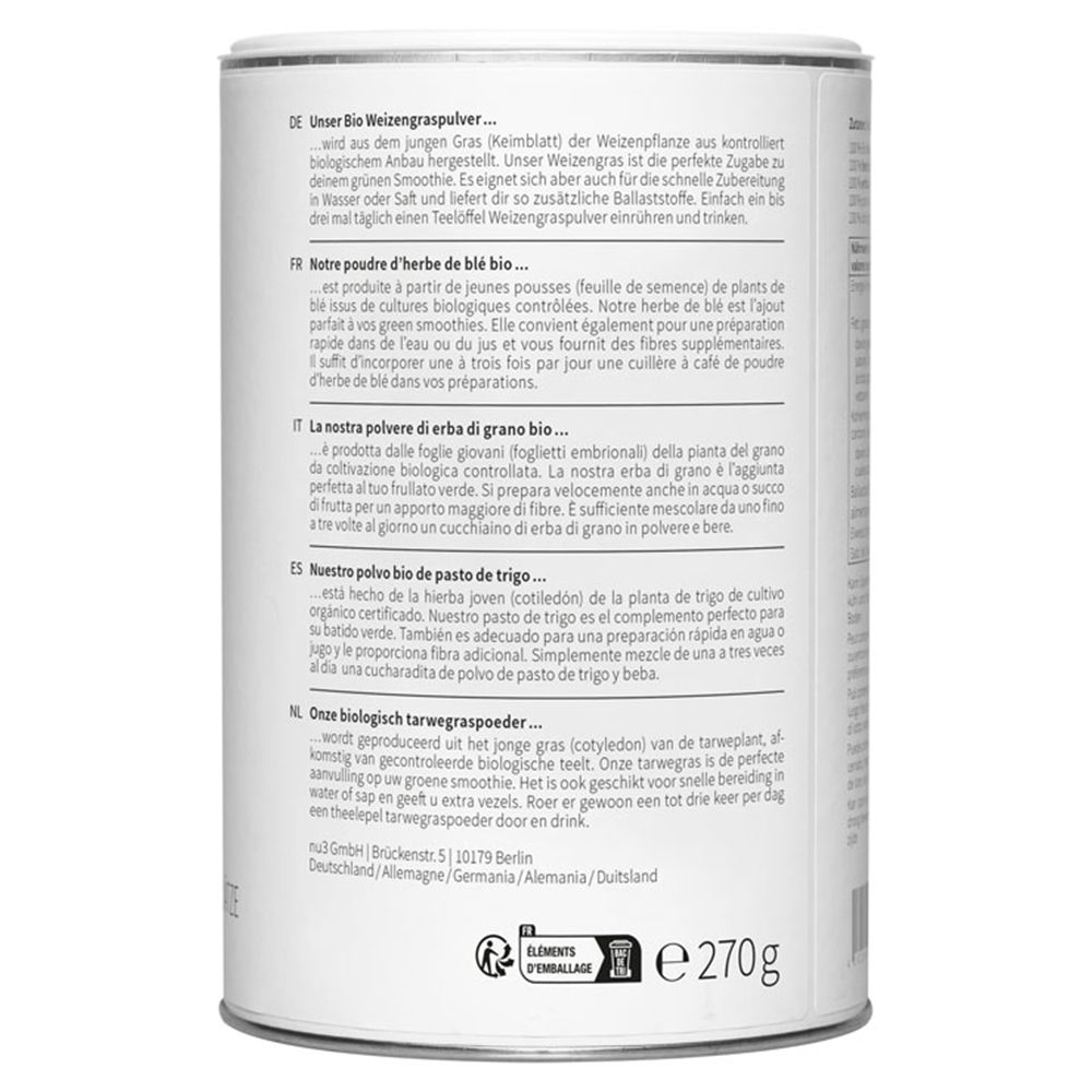 nu3 Erba di Grano Bio Set da 3
