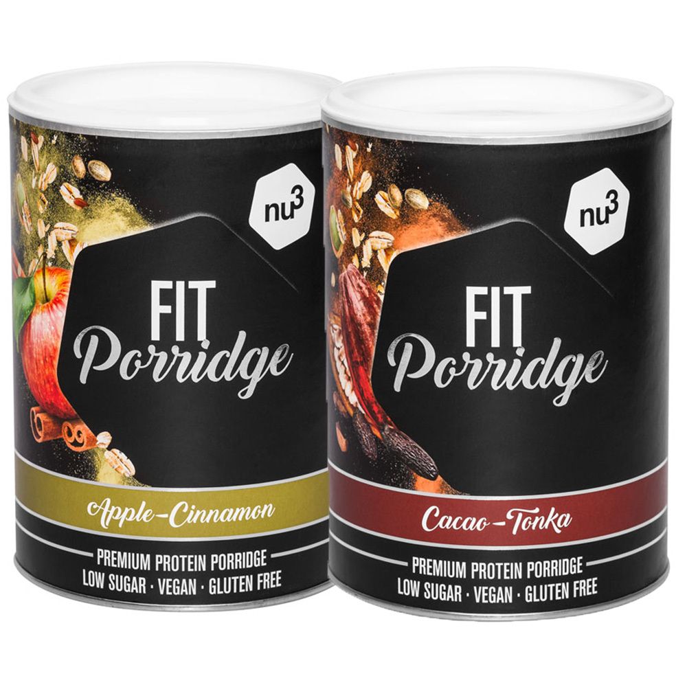 nu3 Fit Protein Porridge Cacao-Tonka + nu3 Fit Porridge Apple-Cinnamon