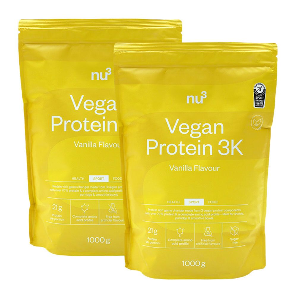 nu3 Vegan Protein 3K Vaniglia Set da 2