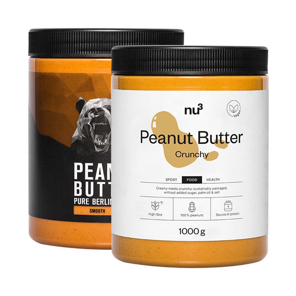 nu3 Peanut Butter Crunchy + Peanut Butter Smooth