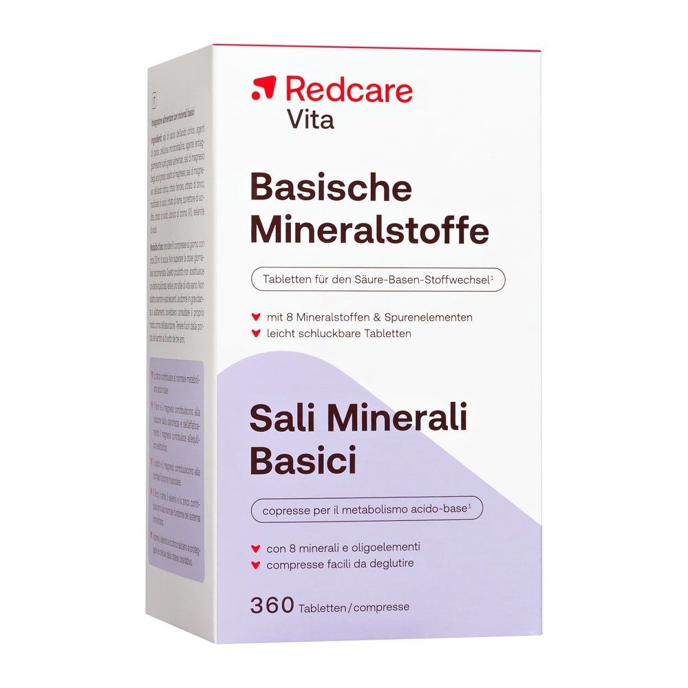 Confezione di Redcare Vita Sali Minerali Basici, 360 compresse.