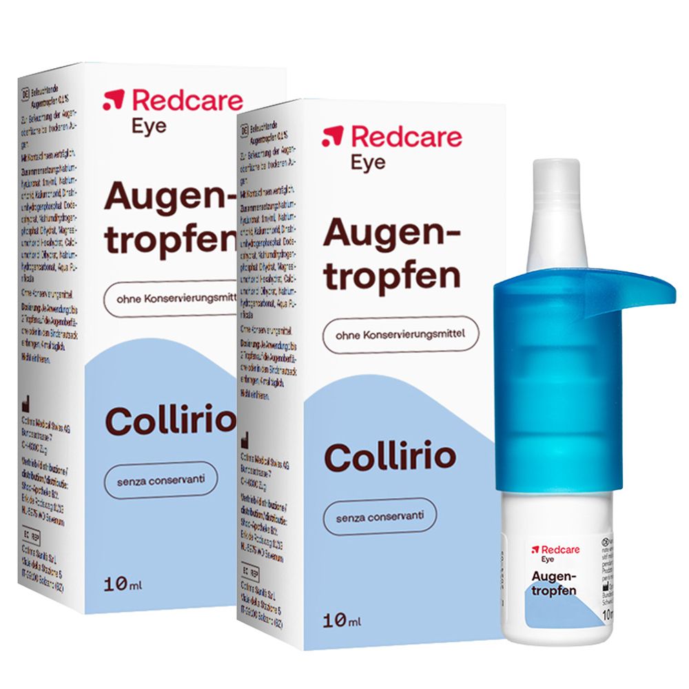 Redcare Collirio con acido ialuronico  Set da 2