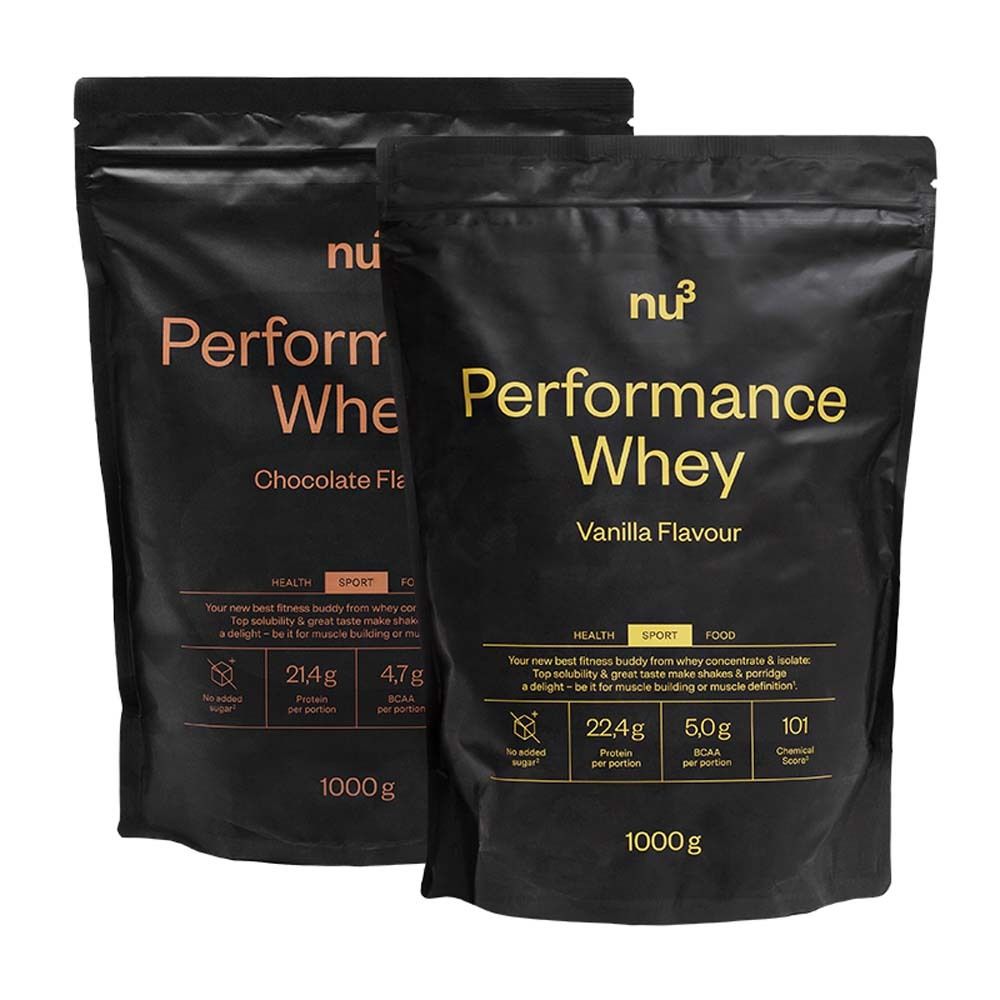 nu3 Performance Whey Probierpaket Cioccolato + Vaniglia