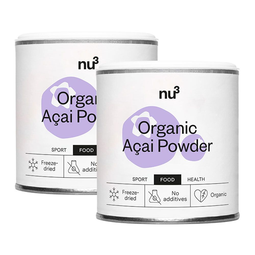 nu3 Acai bio in polvere set da 2