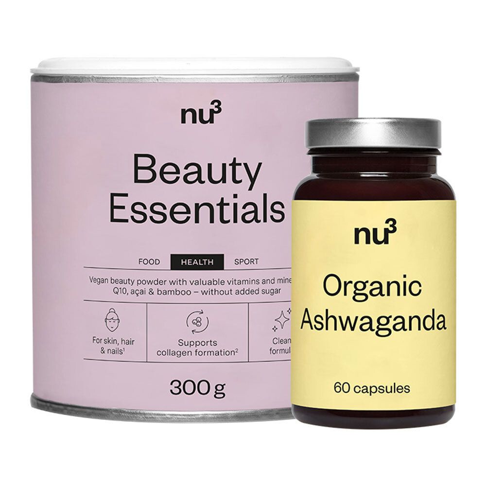 nu3 Beauty Ashwagandha biologica + Beauty Essentials