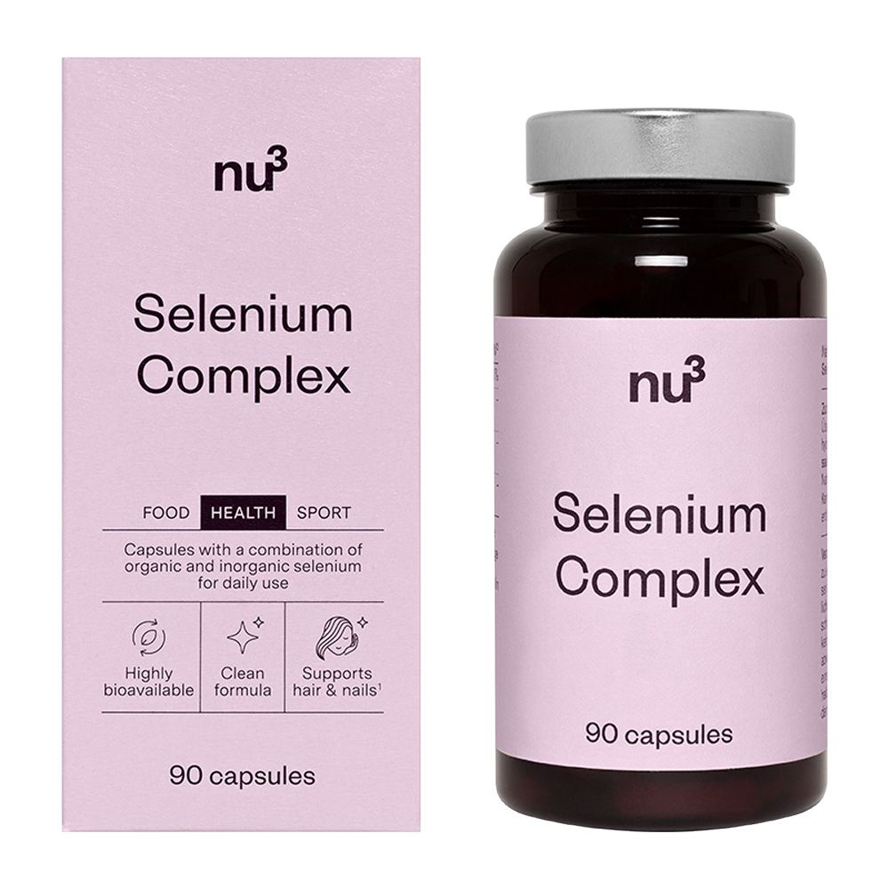 Una confezione e un flacone di nu3 Complesso di Selenio, 90 capsule.