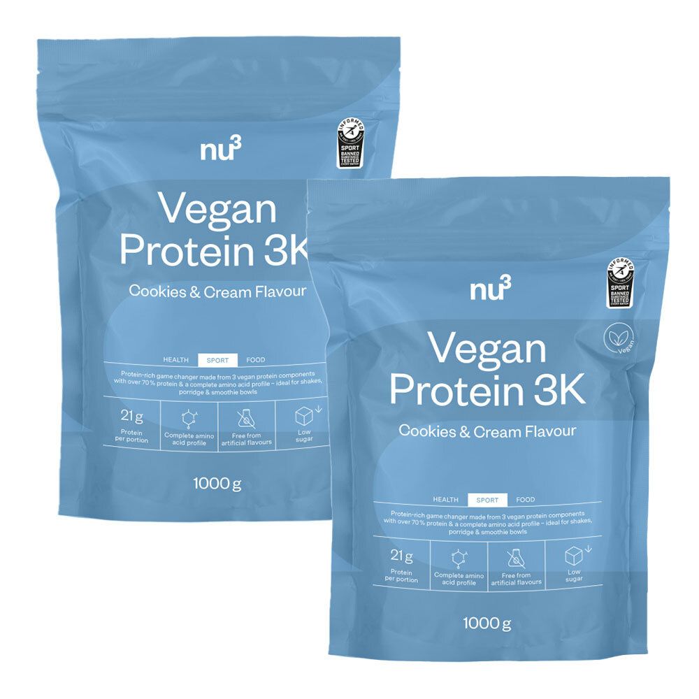 nu3 Vegan Protein 3K Cookies & Cream Set da 2