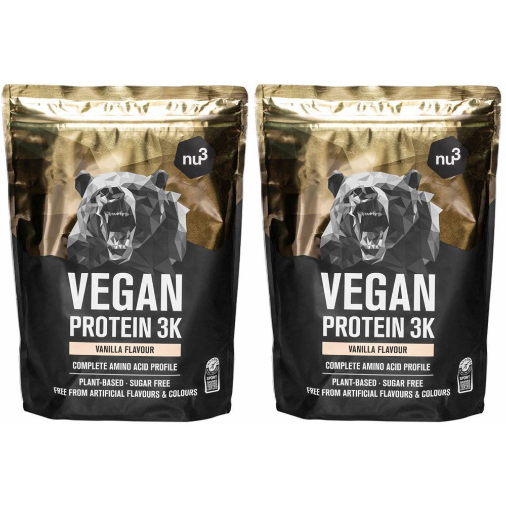 nu3 Vegan Protein 3K Shake, Vaniglia Set da 2