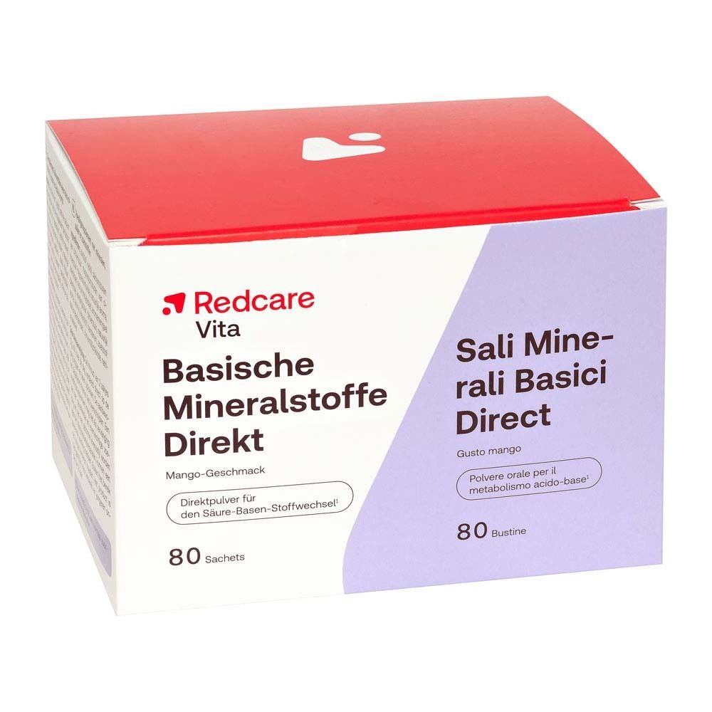 Confezione Redcare Basische Mineralstoffe Direkt. Gusto mango, 80 bustine.