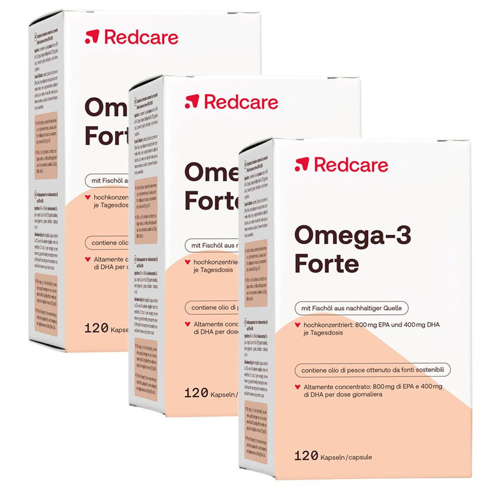 Redcare Omega-3 Forte capsule Set da 3