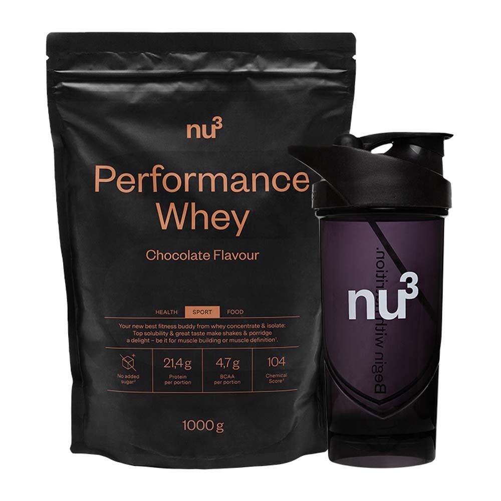 nu3 Performance Whey Cioccolato + nu3 Shaker